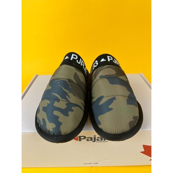 Pajar Canada Stevie Mule Slippers Womens 37 M Olive Green Camo Slip On Flats NWB - Picture 3 of 12